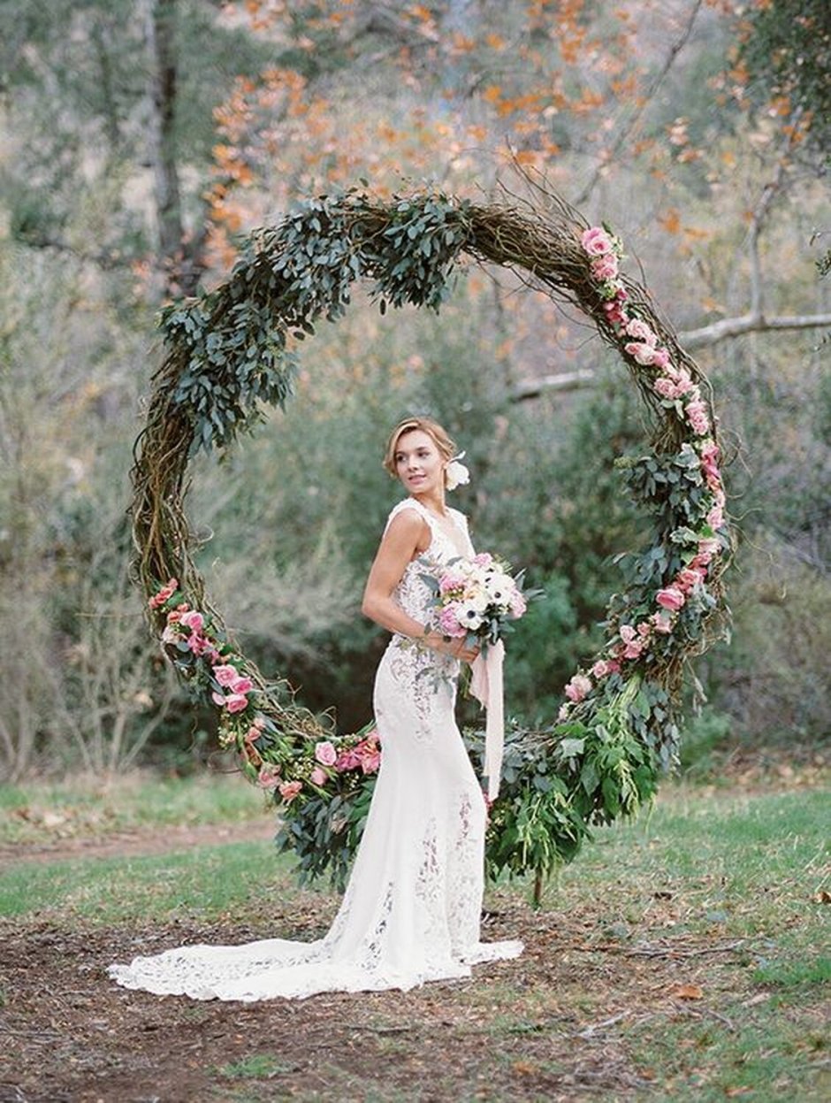 Круглая арка в бохо стиле Свадебная