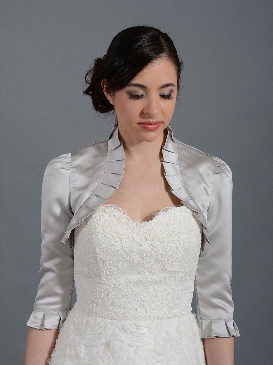 Платье пиджак белое свадебное