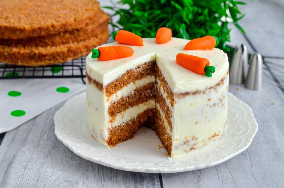 Морковно апельсиновый торт