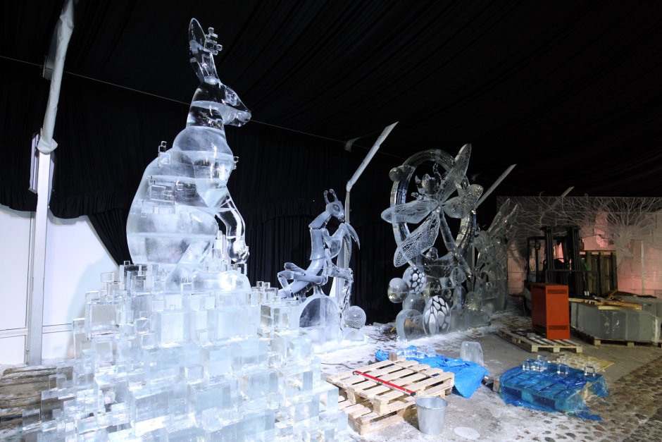 Фестиваль ледовых скульптур в Петропавловской крепости 2022