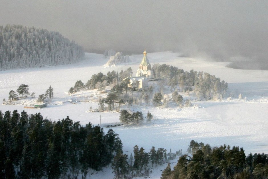 Валаамский монастырь зима