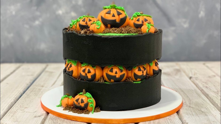 Тыквенный торт на Хэллоуин