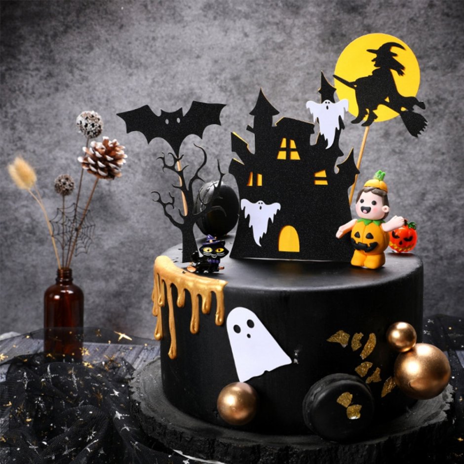 Украшение торта на Хэллоуин