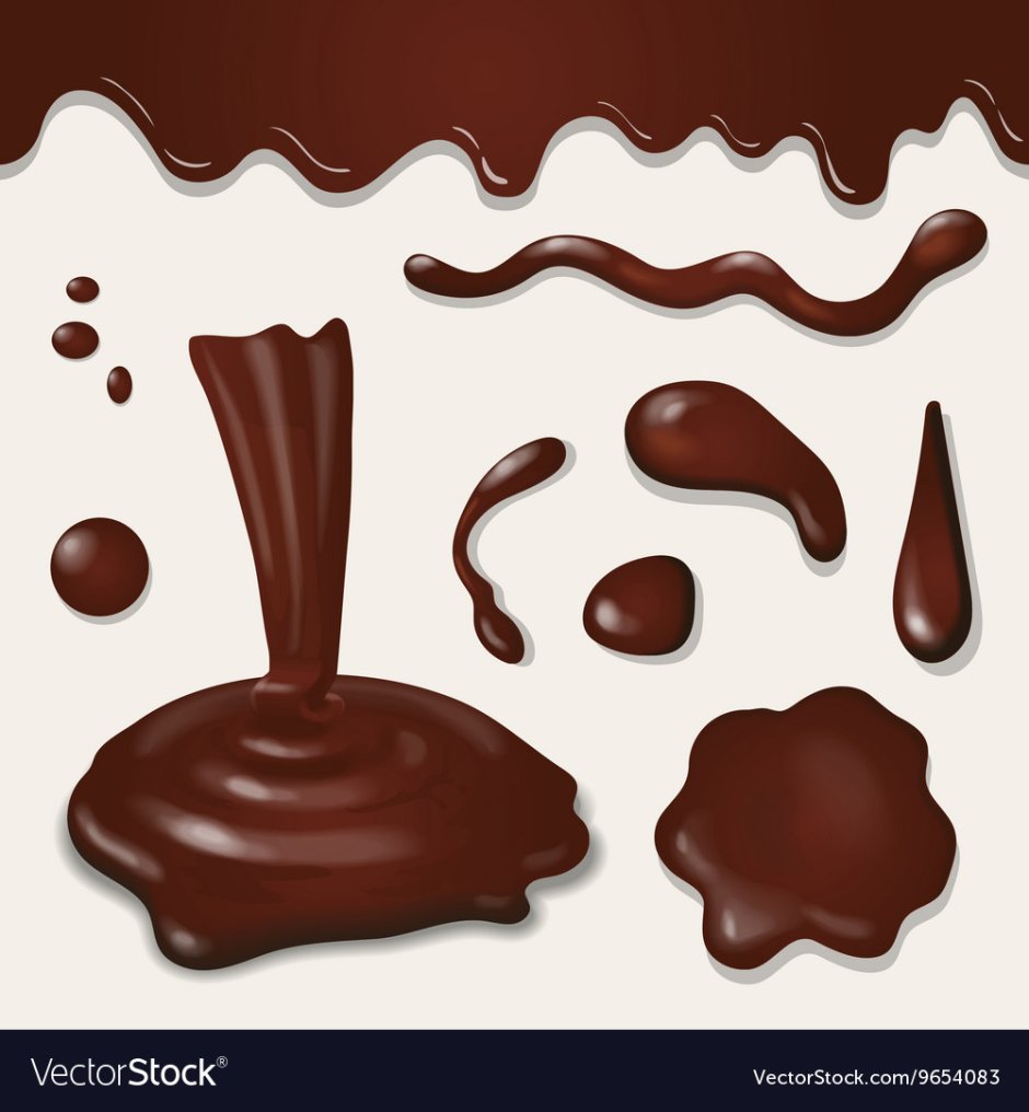 Капли шоколада вектор