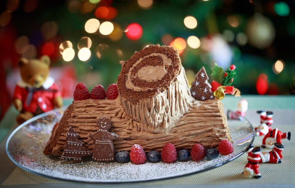 Рождественские торты пироги