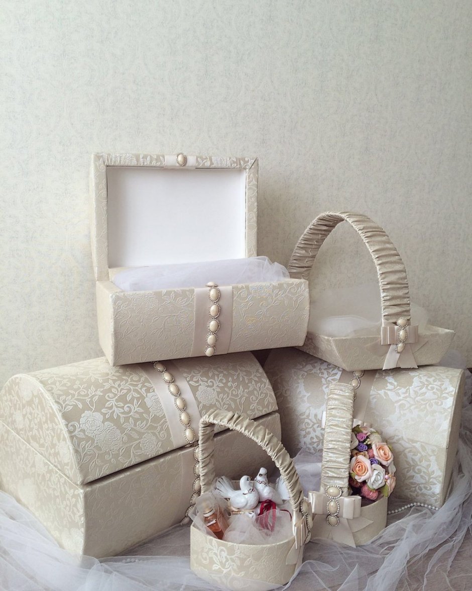 Свадебные корзины для свадьбы стильные