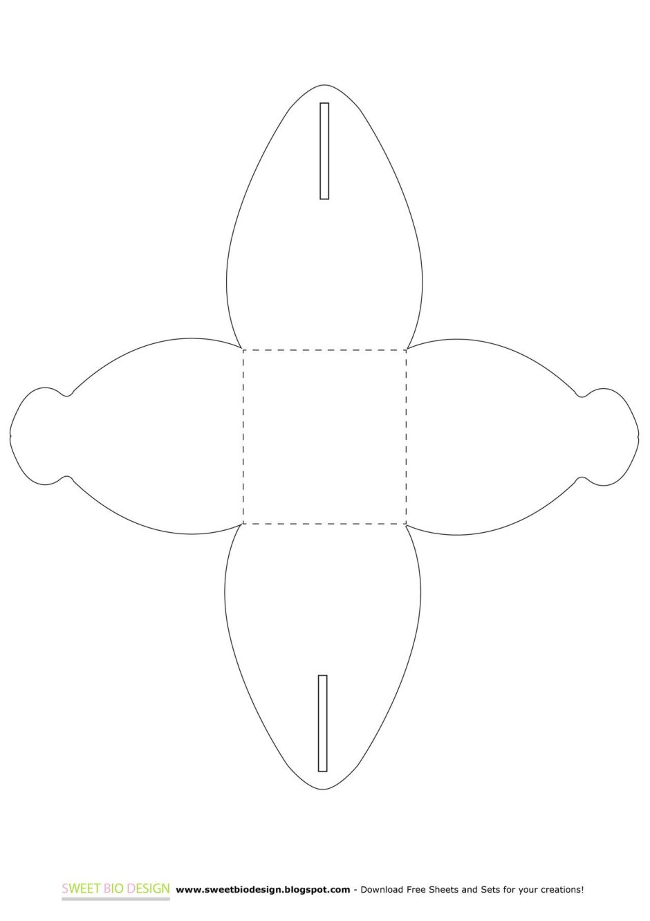 Трафарет коробочки для подарка