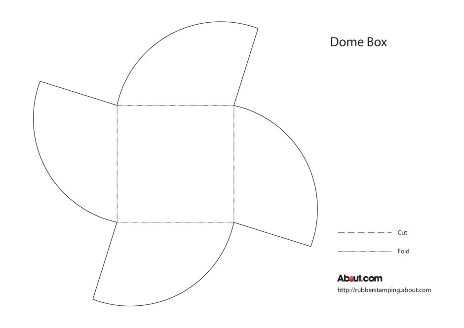 Схема бонбоньерки коробочки из бумаги