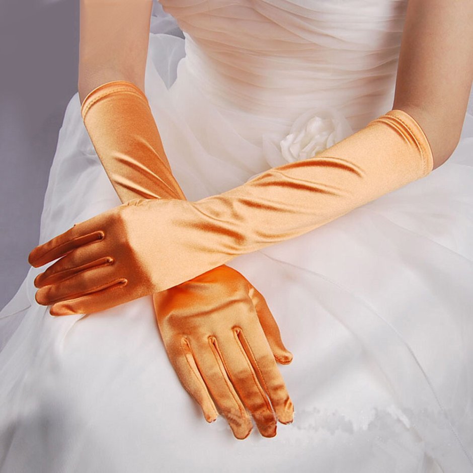 Свадебные перчатки до локтя