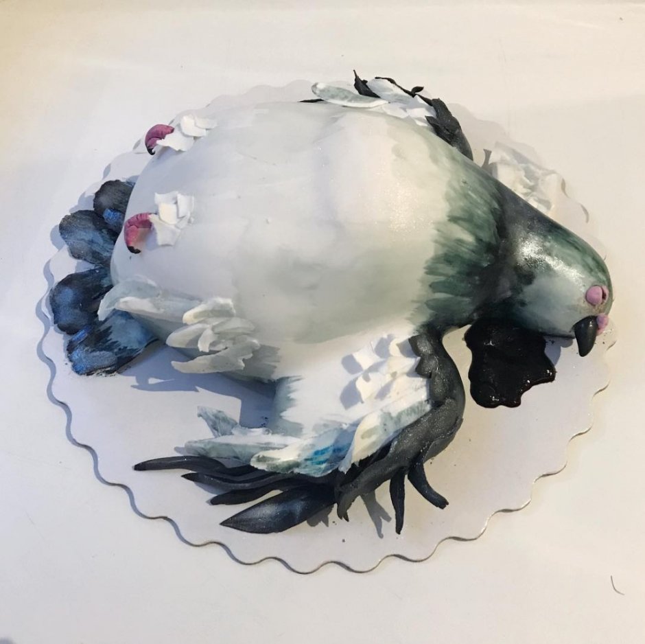 Украшение свадебного торта голуби