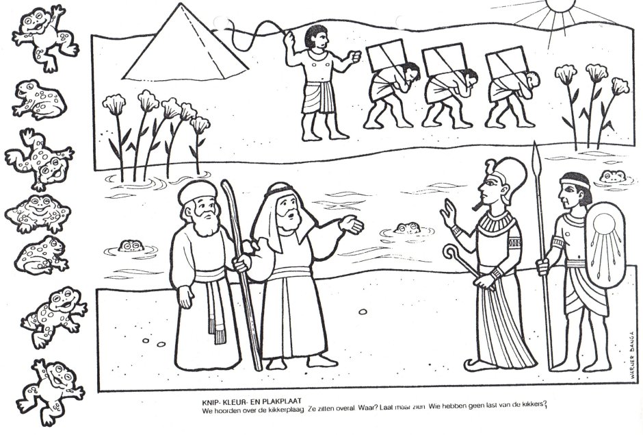Раскраска Моисей и израильтяне в Египте