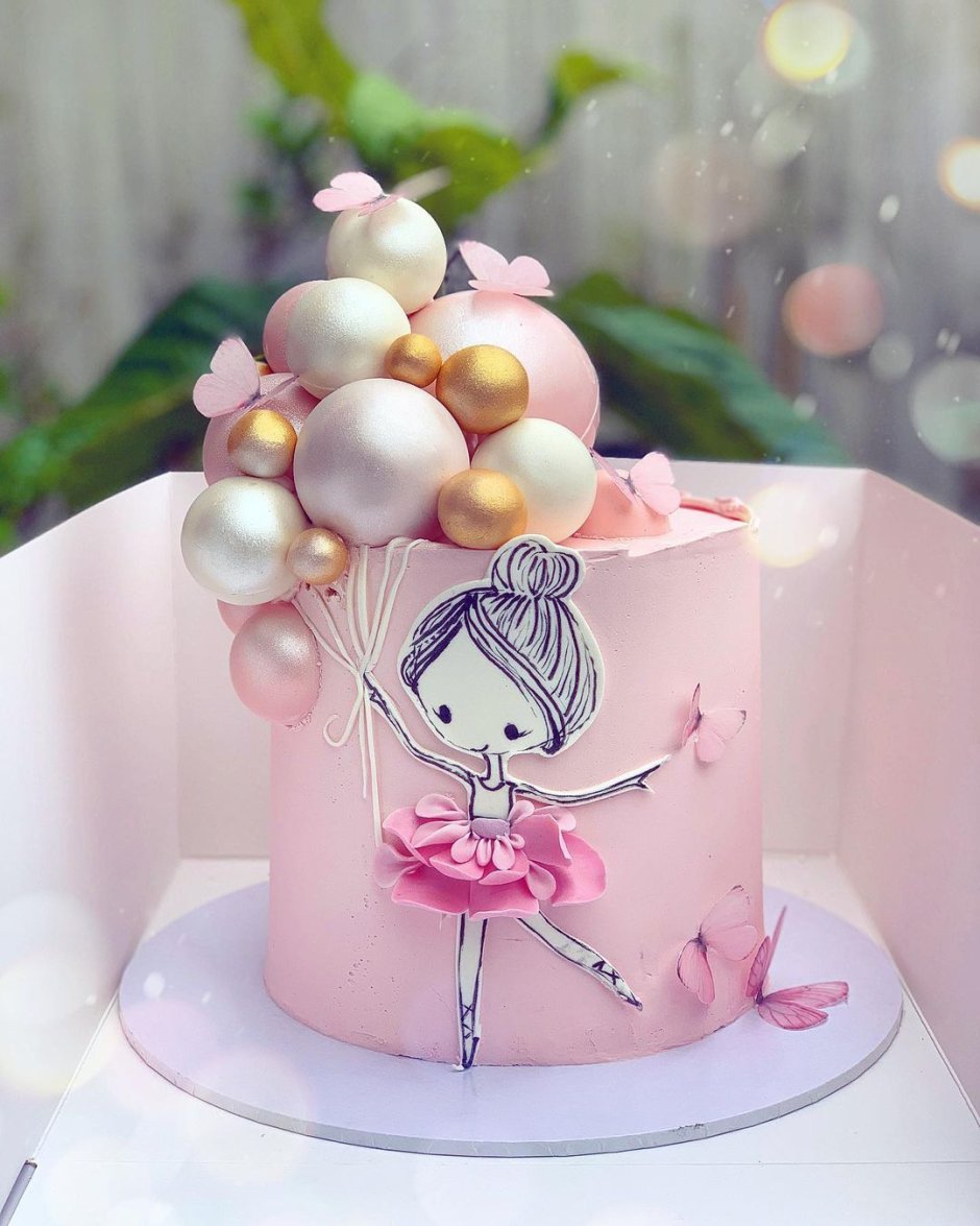 Торт с балериной для девочки