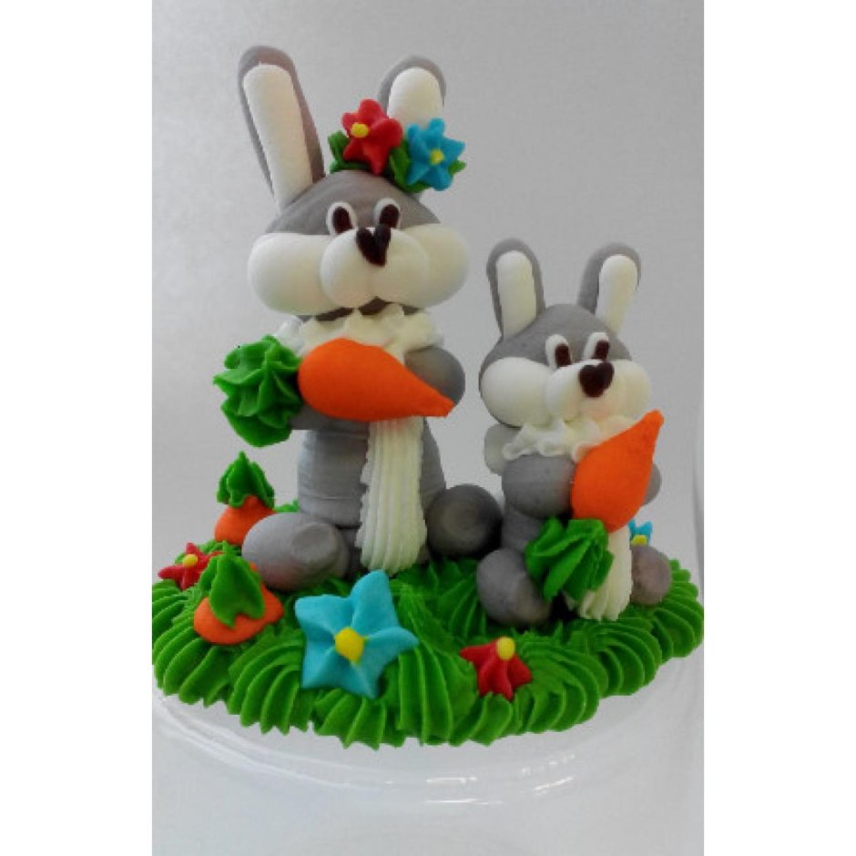 Сахарные фигурки для торта зайцы
