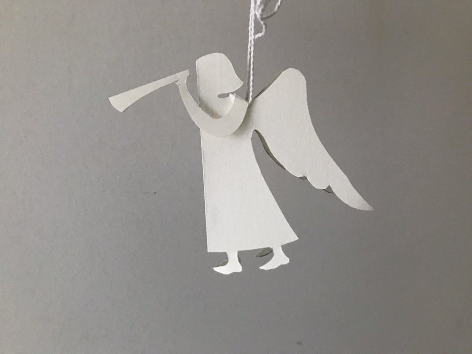 Ангелочек из бумаги для подвешивания