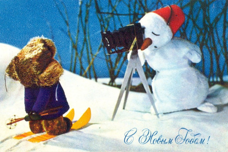 Снеговик с фотоаппаратом