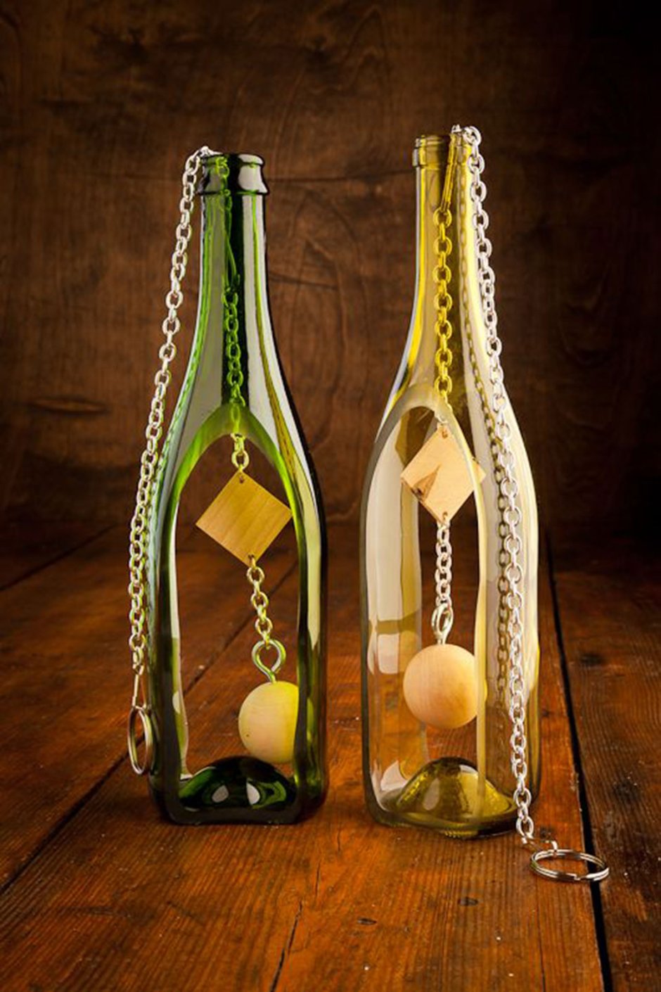 Декор стеклянных бутылок