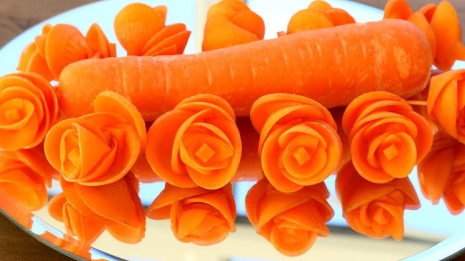 Цветочек из морковки