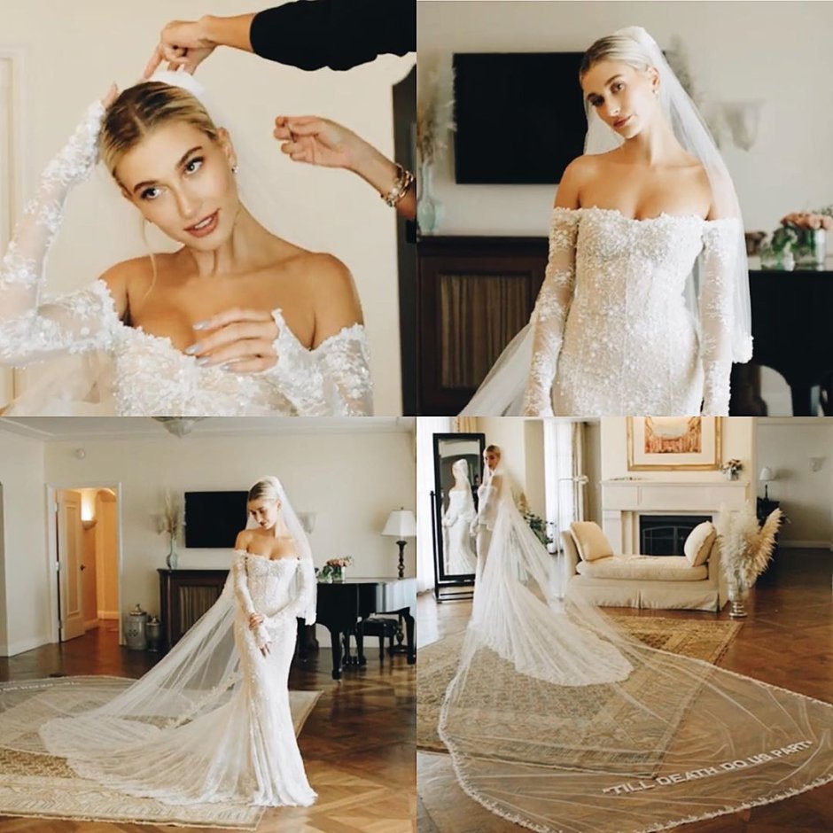 Хейли Бибер свадебное платье