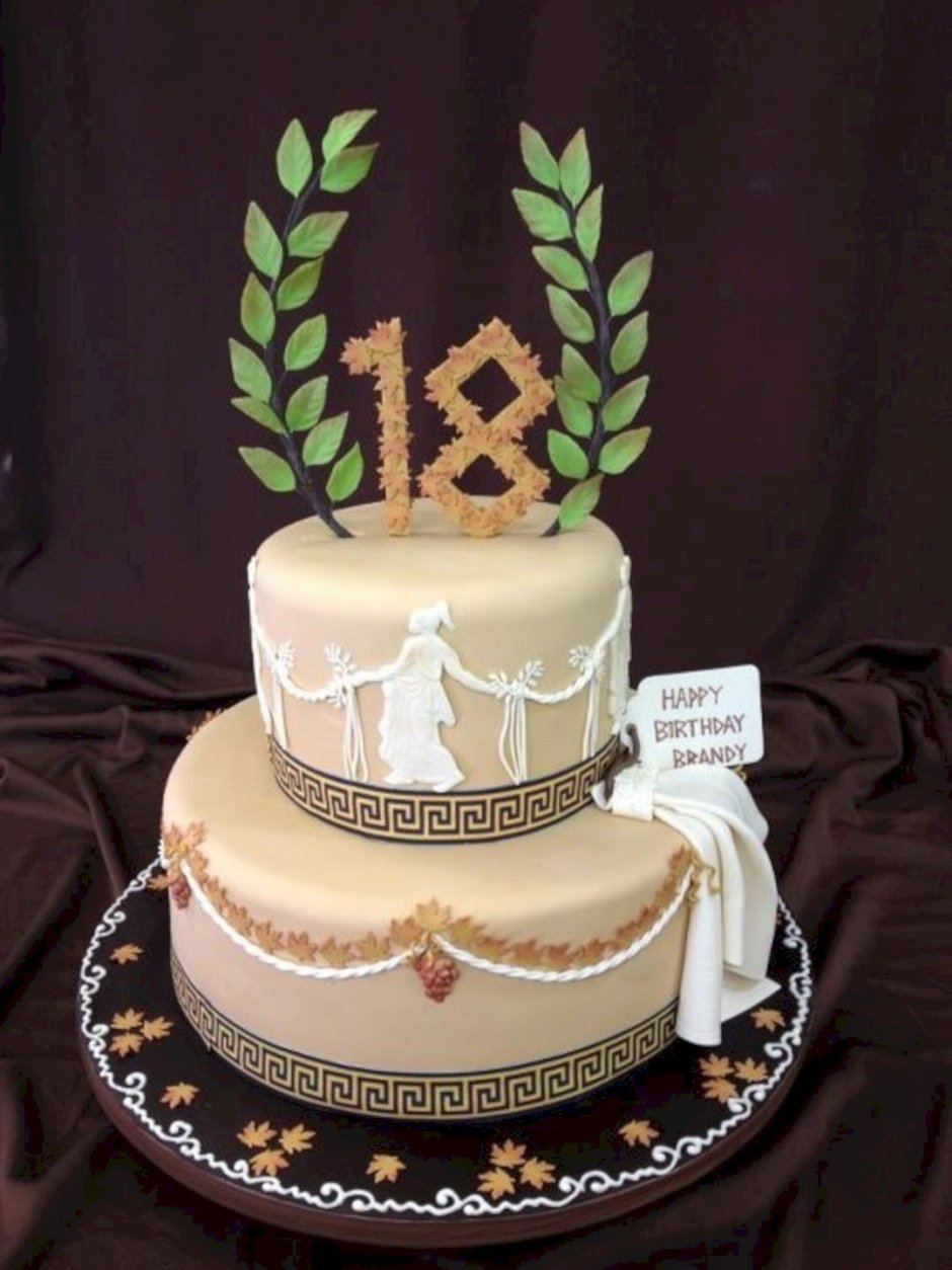 Свадебный торт в греческом стиле маленький