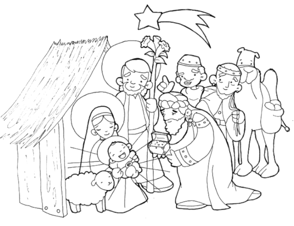 Раскраска Рождество Христово