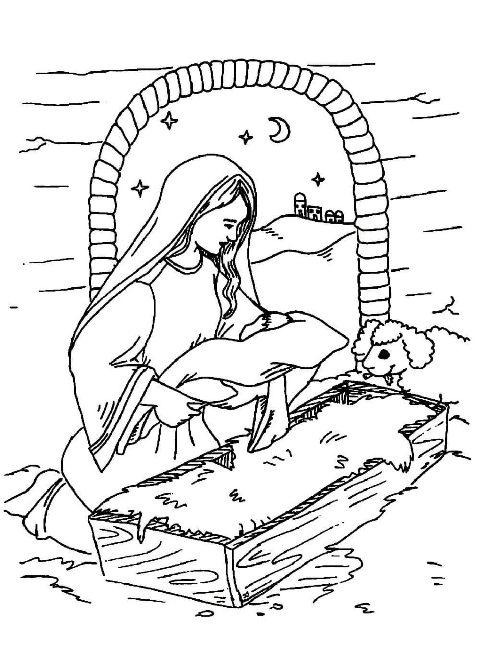 Рождение Иисуса Христа рисунок