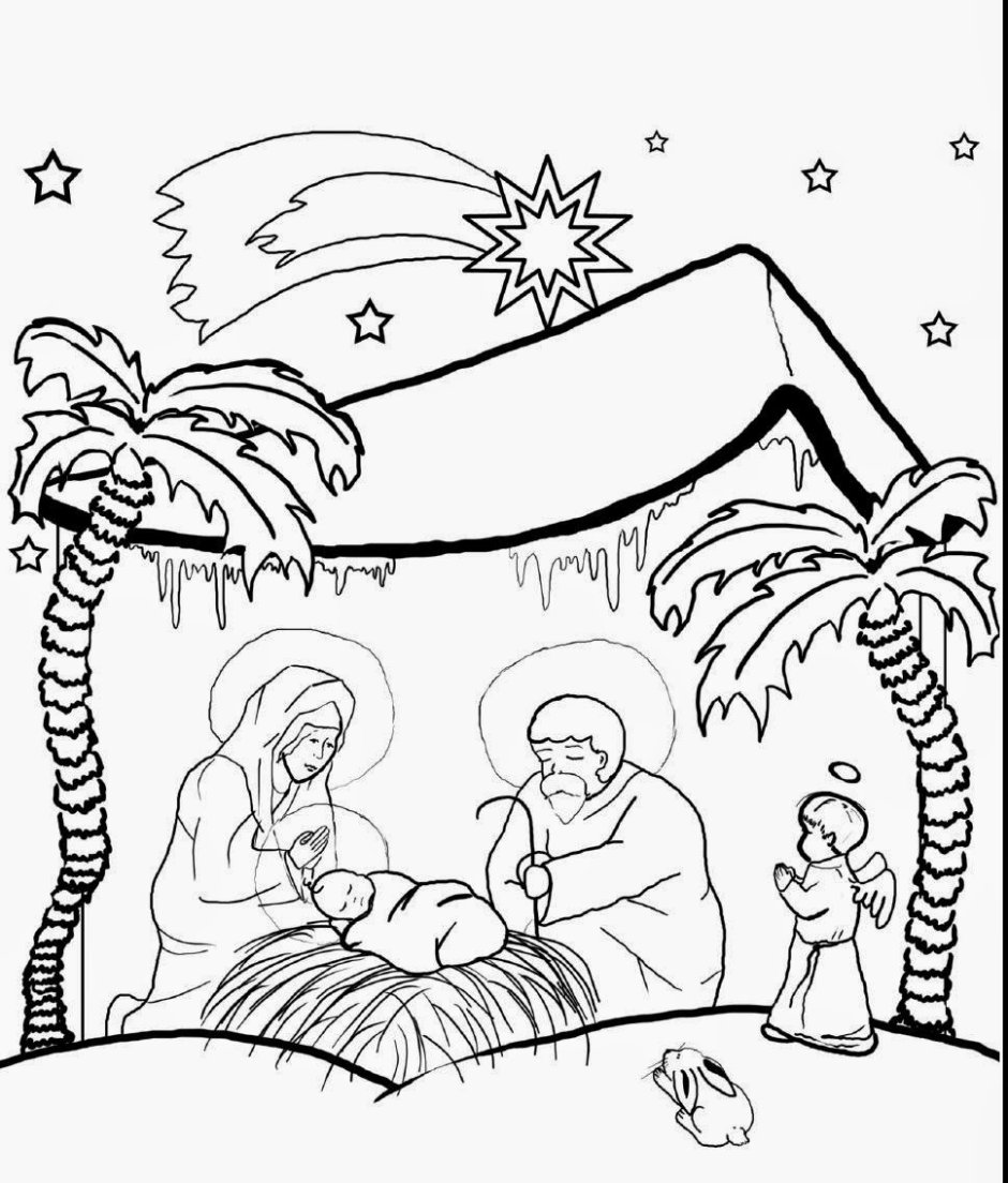 Рождество Христово рисунки карандашом