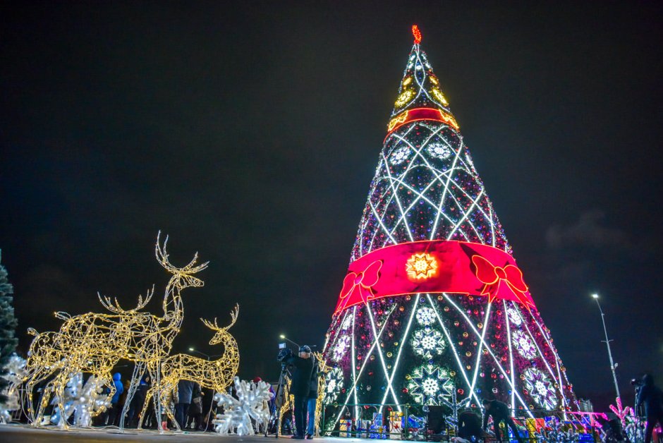 Парк ВДНХ Москва на Рождество