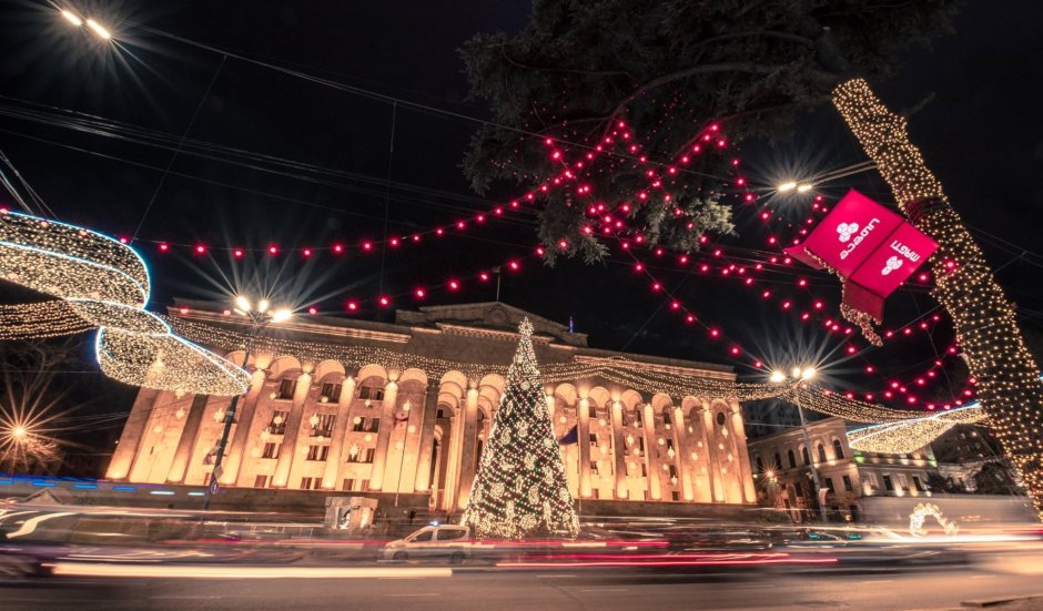 Грузия Тбилиси на новый год 2022
