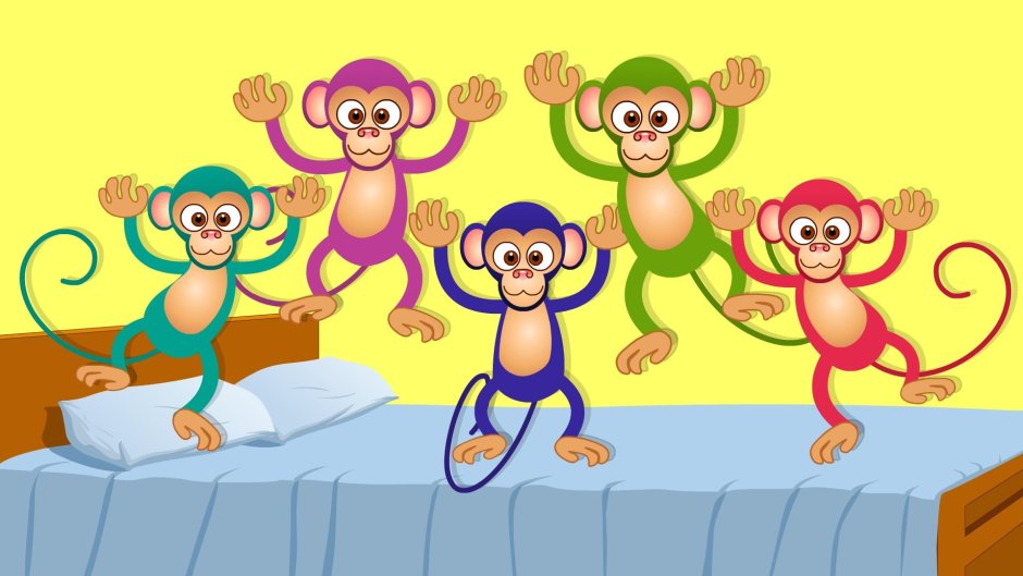 Five little Monkeys jumping on the Bed Nursery Rhymes