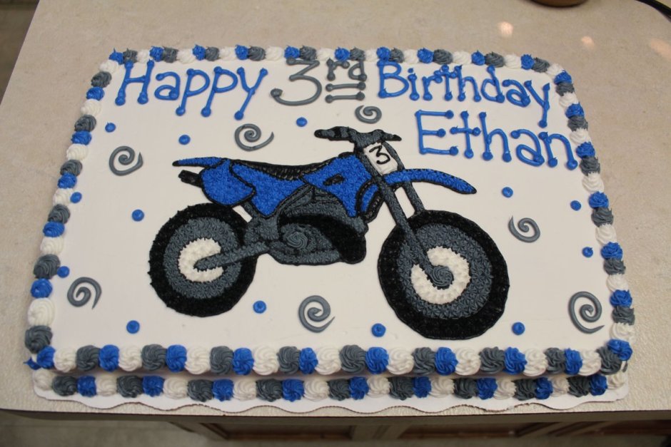 Трафарет мотоцикла для торта