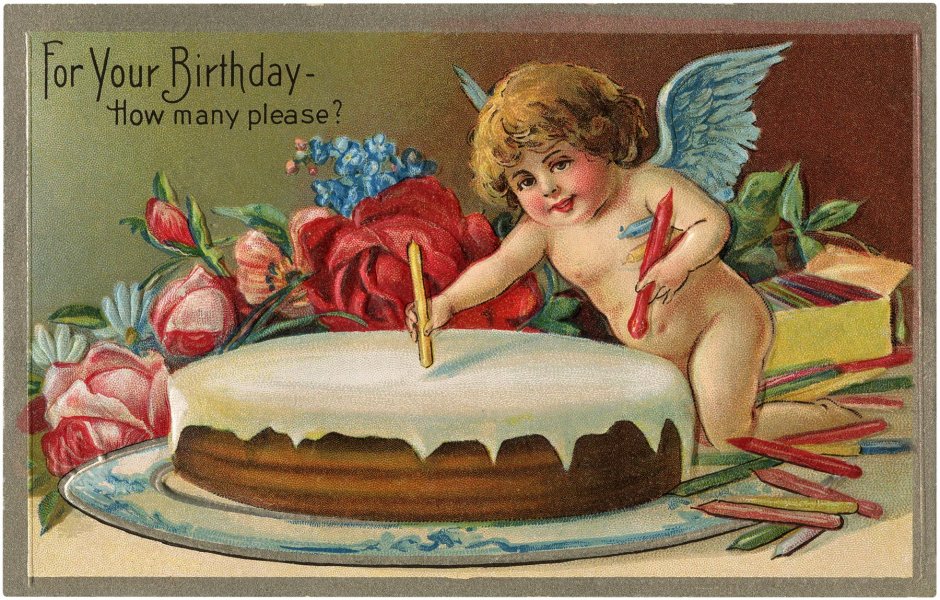 Старинные открытки с днем рождения