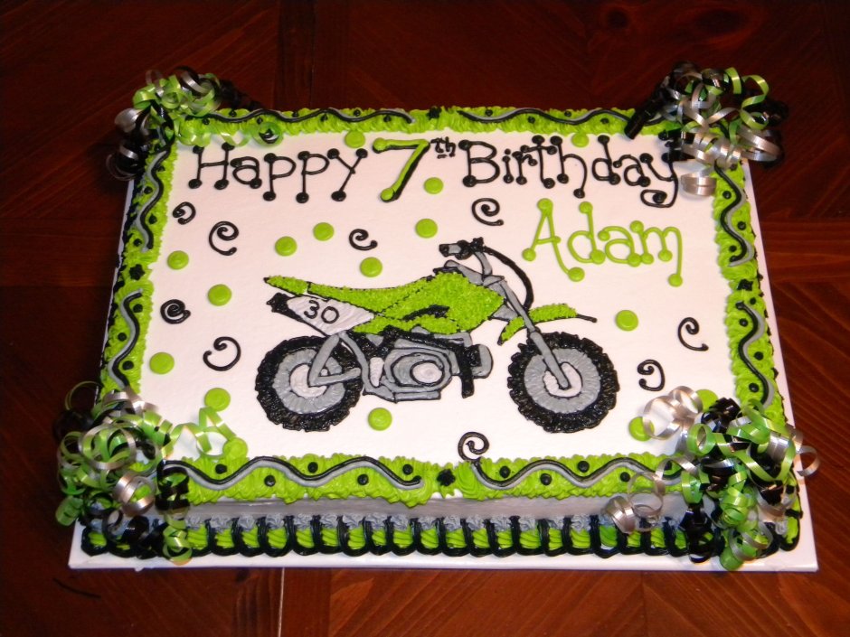 Торт с мотоциклом эндуро
