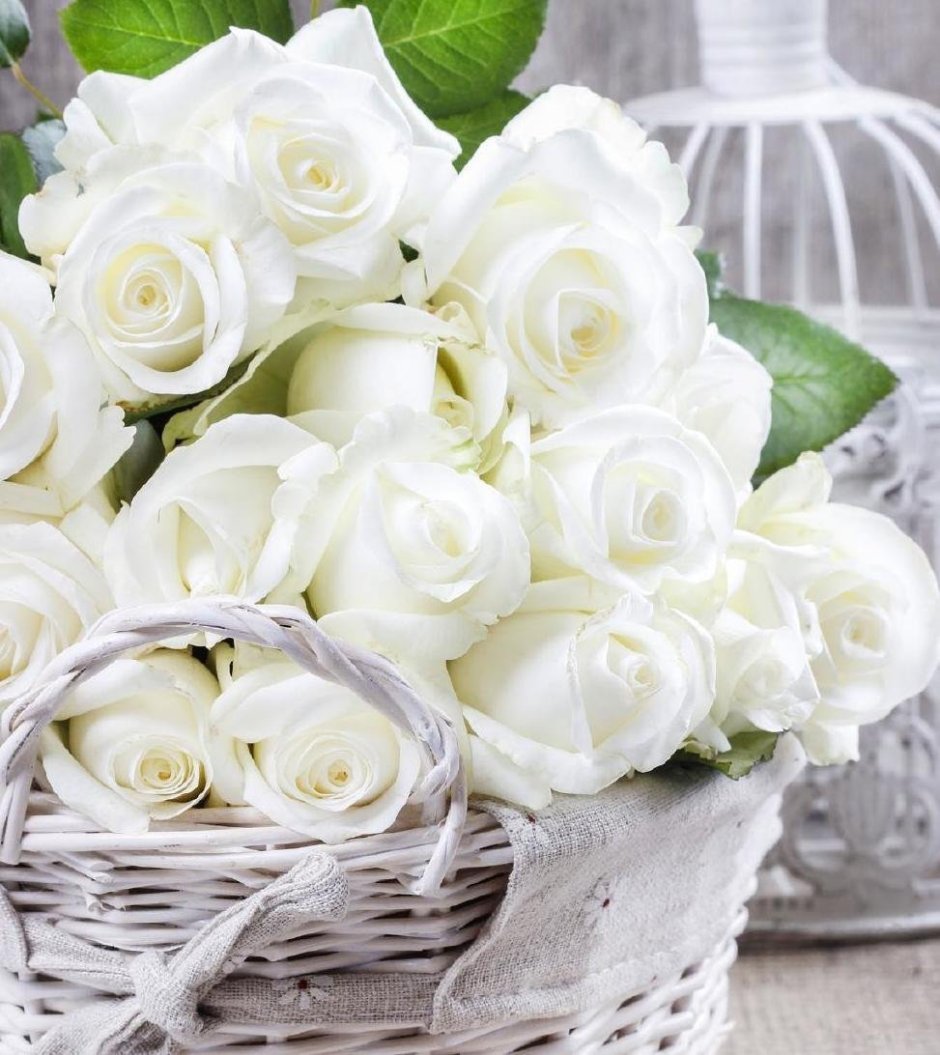 Открытка поздравляем с белыми розами