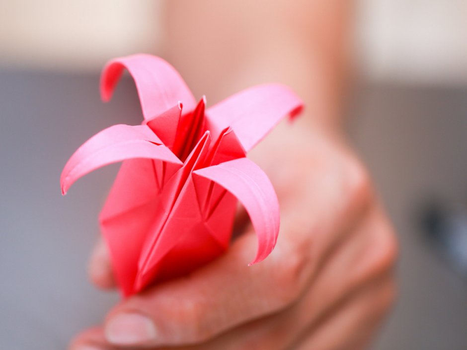 Подарок маме оригами сердце объемное
