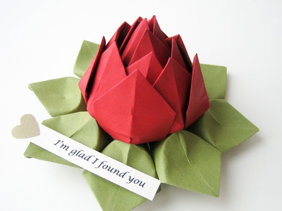 Сердечко оригами из бумаги пошагово