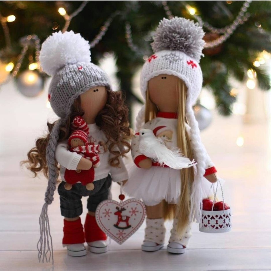 Новогодние текстильные куклы
