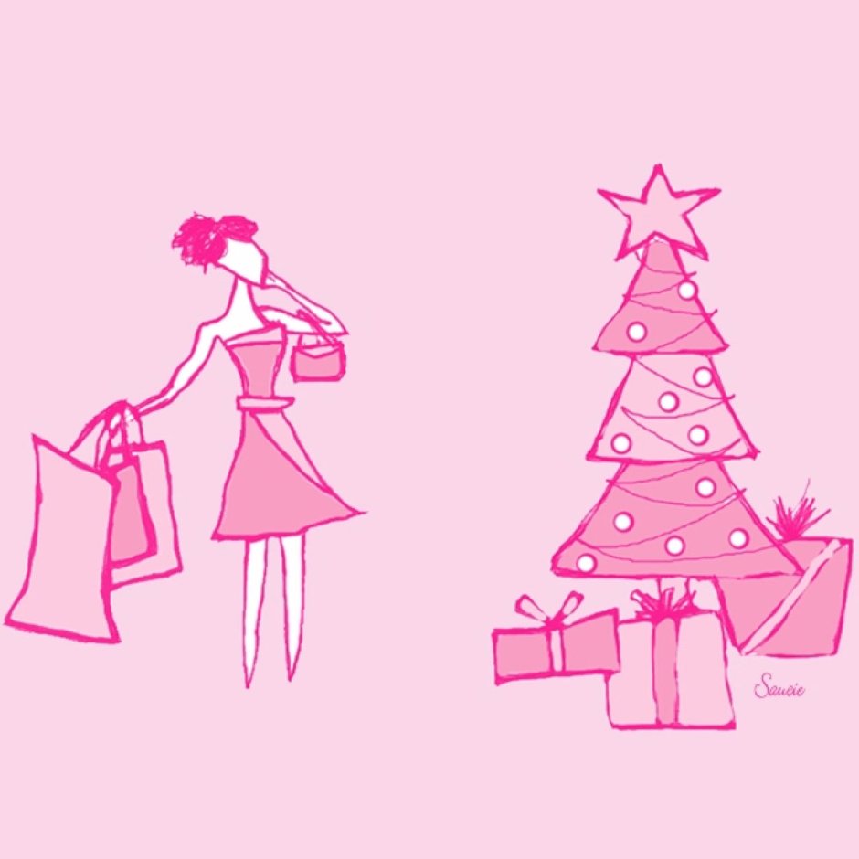 Розовый фон для новогодней открытки
