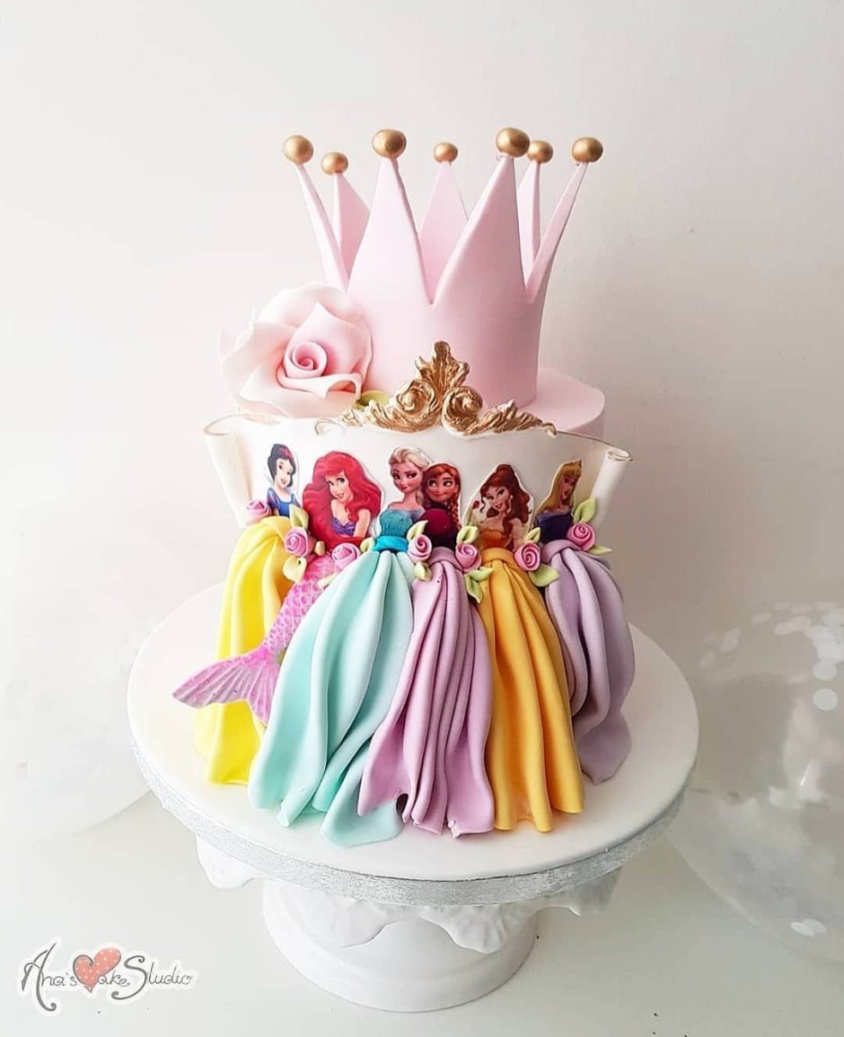 Торт дизайн Диснеевские принцессы