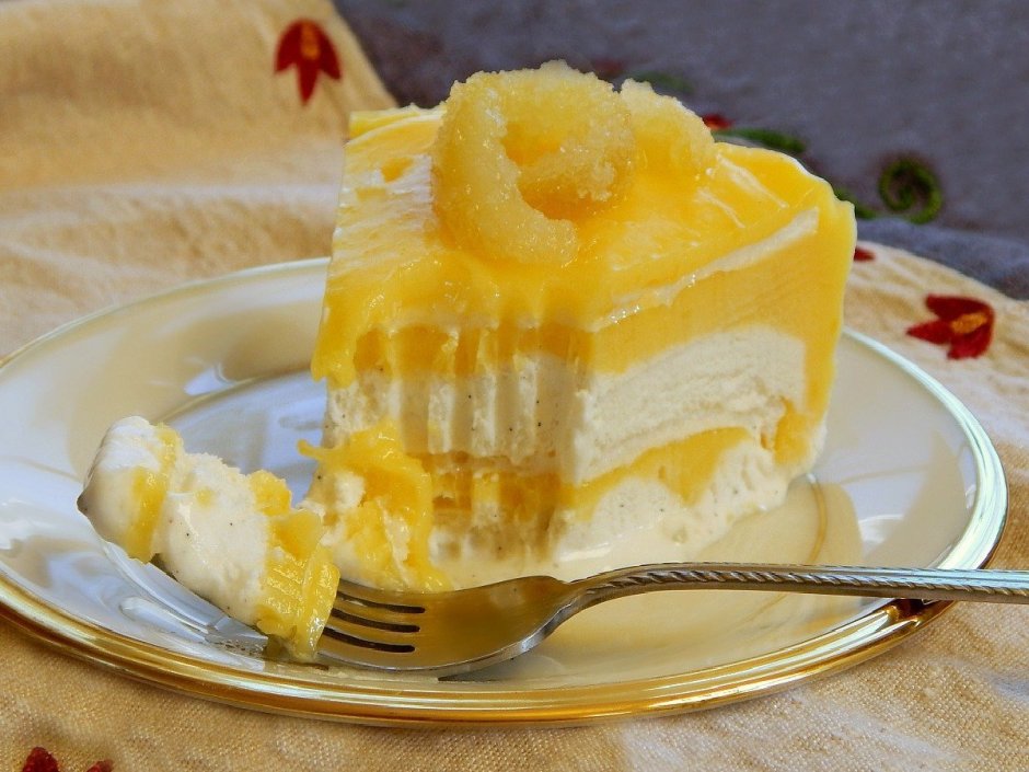 Лимонный торт с лимонным курдом