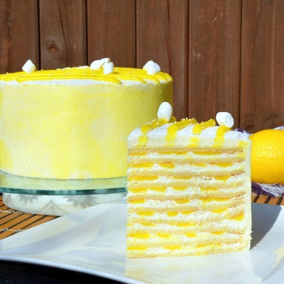 Торт лимонный сметанник