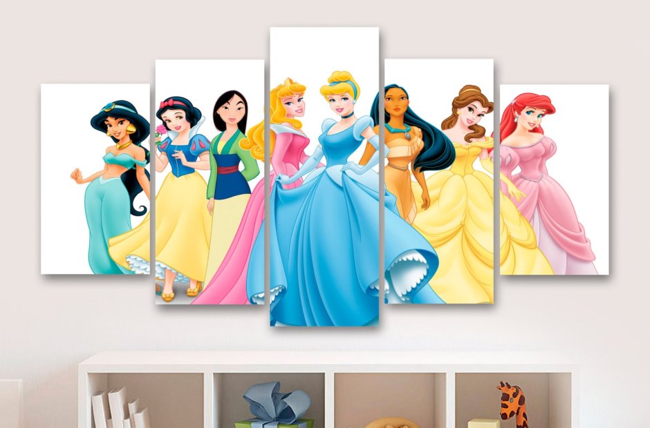 Постеры на стену для девочек принцессы Дисней