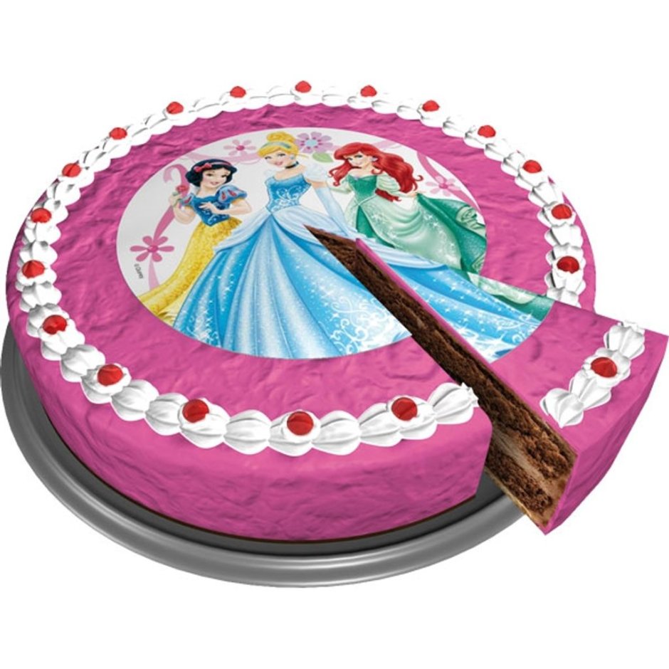 Вафельная картинка на торт принцесса