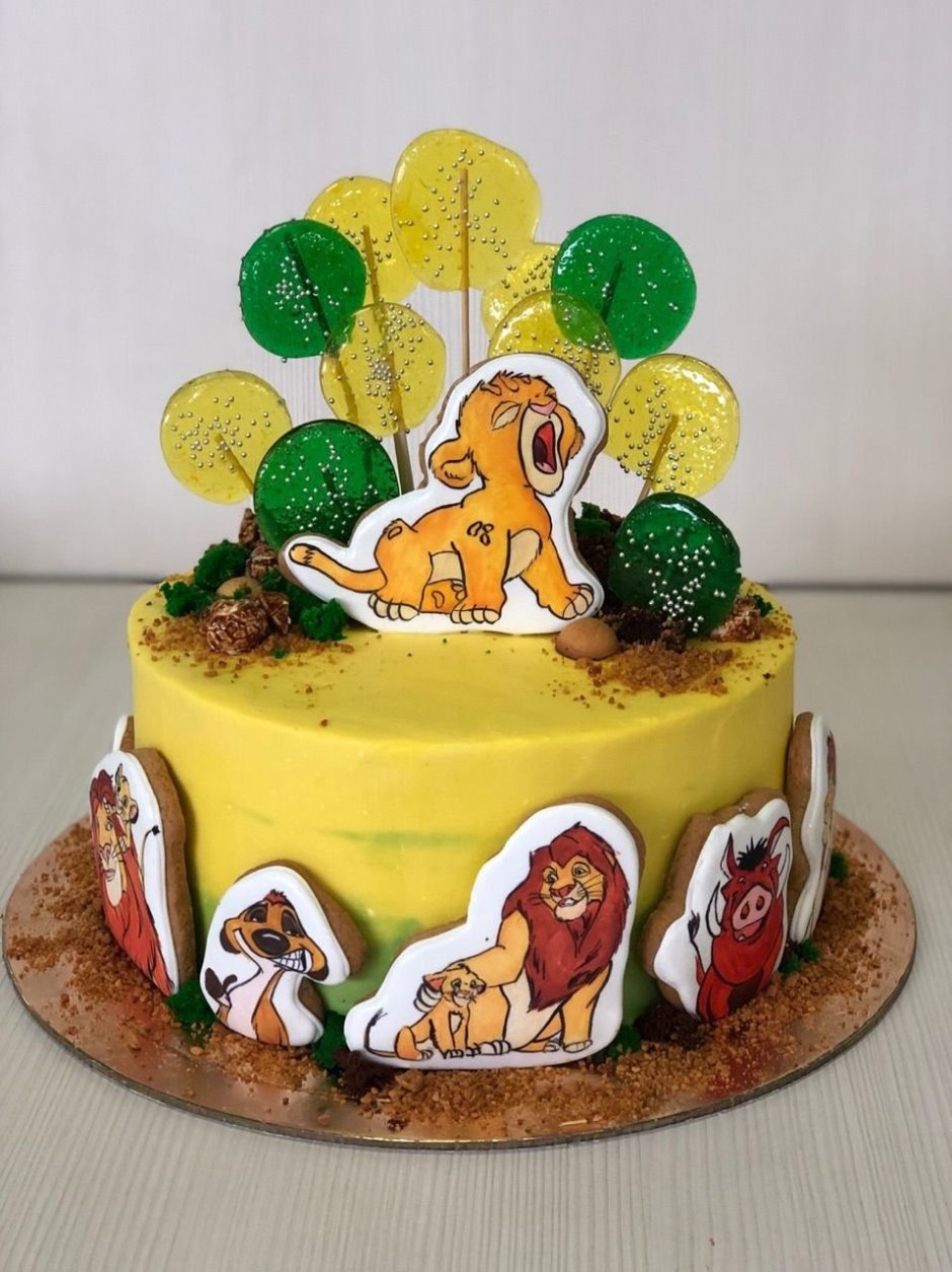 Торт Король Лев с пряниками