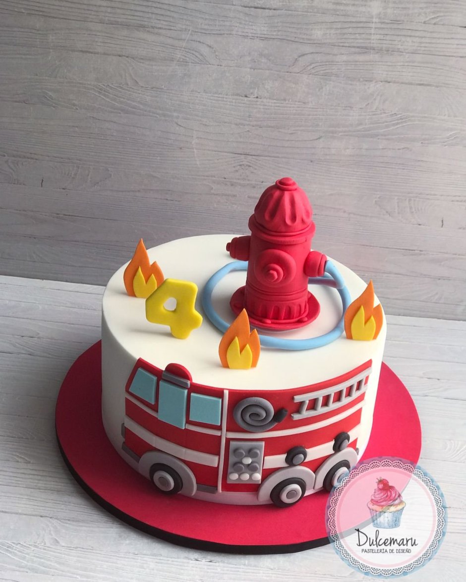 Тортик пожарная машина