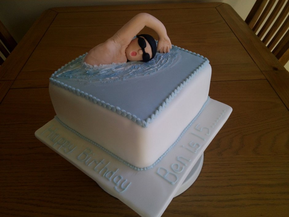 Swimming boy Cake