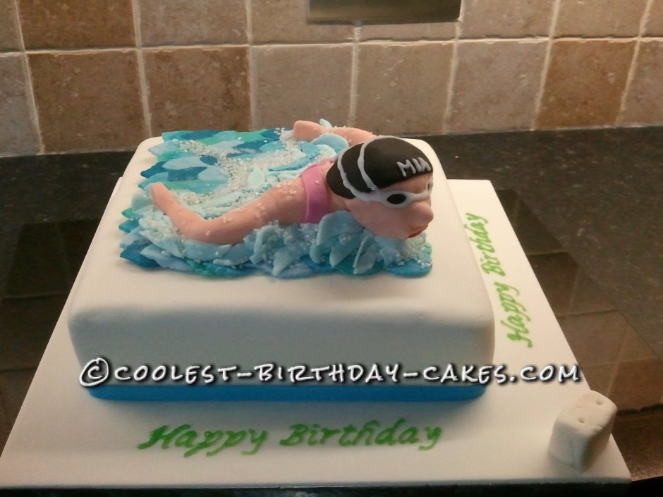Торт для пловчихи на день рождения