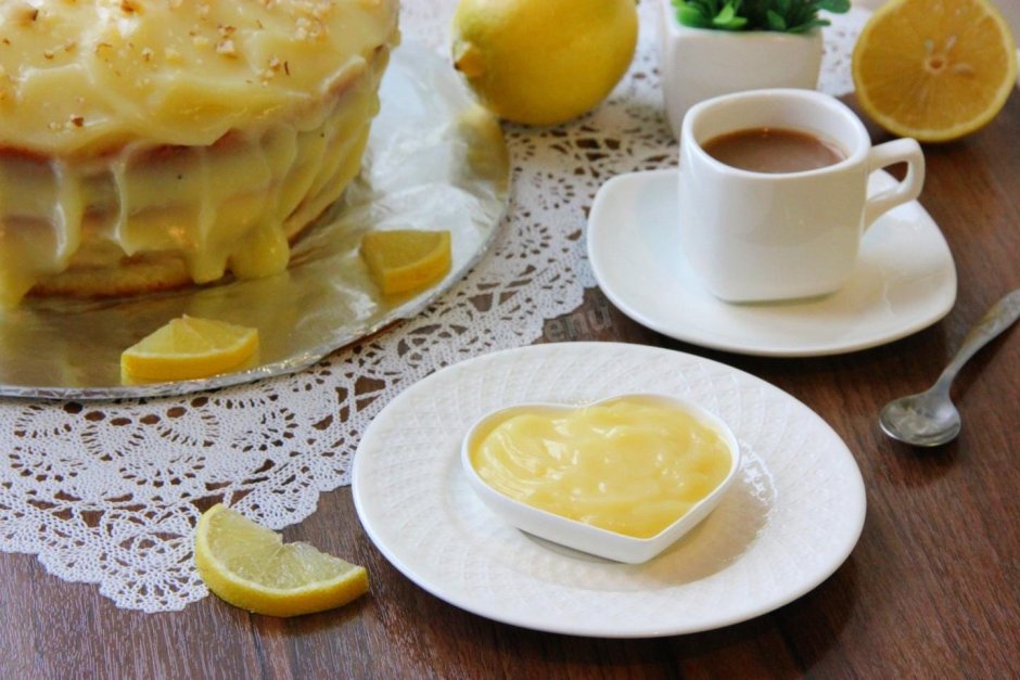 Лимонный заварной крем