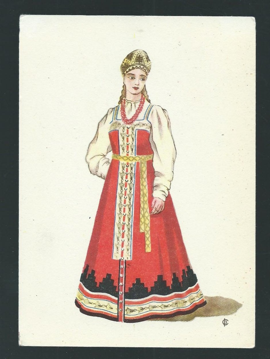 Традиционный Уральский косоклинный сарафан