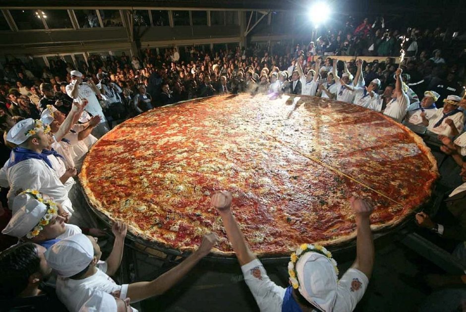 Рекорд Гинесса самая большая пицца