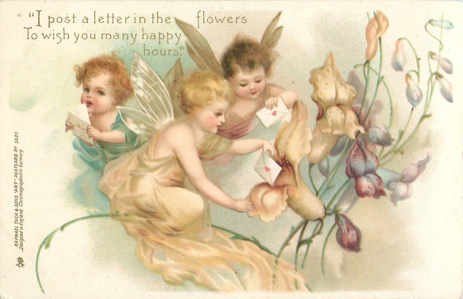 Поздравительные открытки с днем рождения с ангелочками